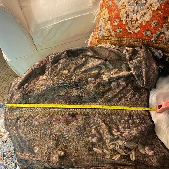 Johnny Was Biya hooded Metallic Shimmer jacket - Picture 14 of 17